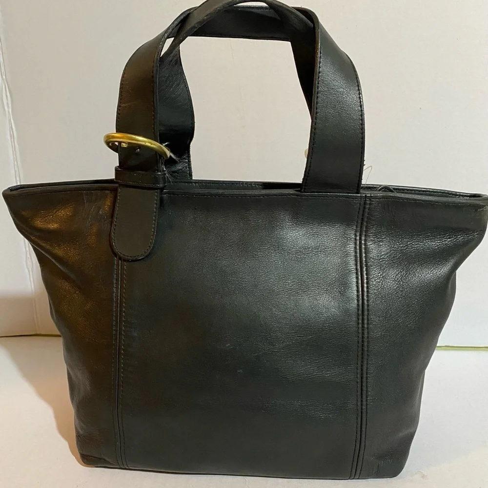 COPY - Coach vintage black leather tote handbag